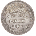 D. João V Tostão (100 Réis) n/d, XXXX invertidos, cruz vazada, prata